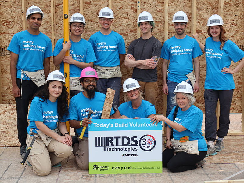 RTDS Technologies team members support Habitat for Humanity in Winnipeg, Canada